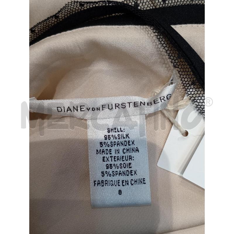 VESTITO DONNA DIANE VON FUSTEMBERG ROSA BORDO PIZZO NERO | Mercatino dell'Usato Moncalieri bengasi 5