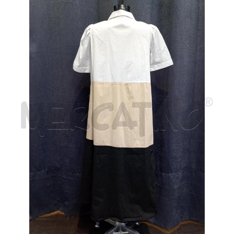 VESTITO DONNA DIXIE  BIANCO BEIGE E NERO  | Mercatino dell'Usato Moncalieri bengasi 2