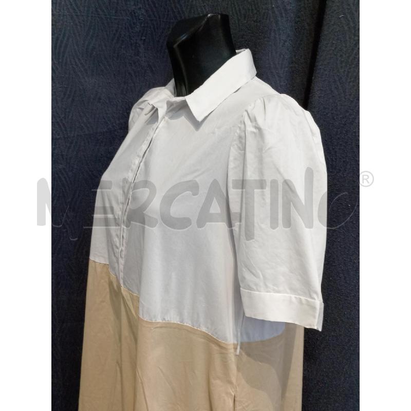 VESTITO DONNA DIXIE  BIANCO BEIGE E NERO  | Mercatino dell'Usato Moncalieri bengasi 3