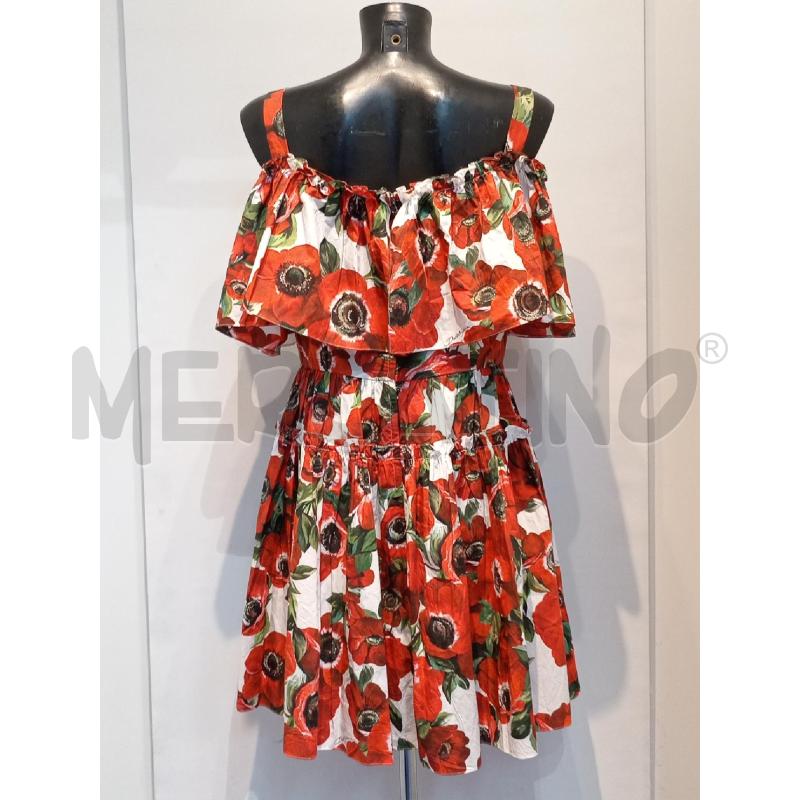 VESTITO DONNA DOLCE & GABBANA BIANCO ROSE ROSSE | Mercatino dell'Usato Moncalieri bengasi 2