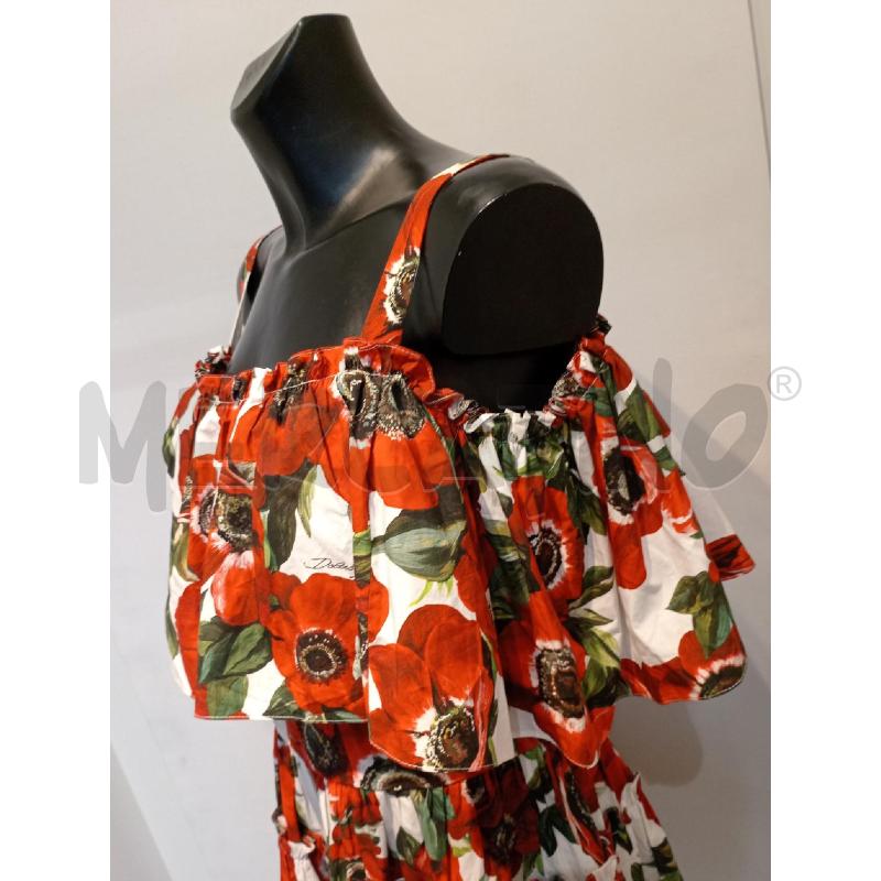 VESTITO DONNA DOLCE & GABBANA BIANCO ROSE ROSSE | Mercatino dell'Usato Moncalieri bengasi 3
