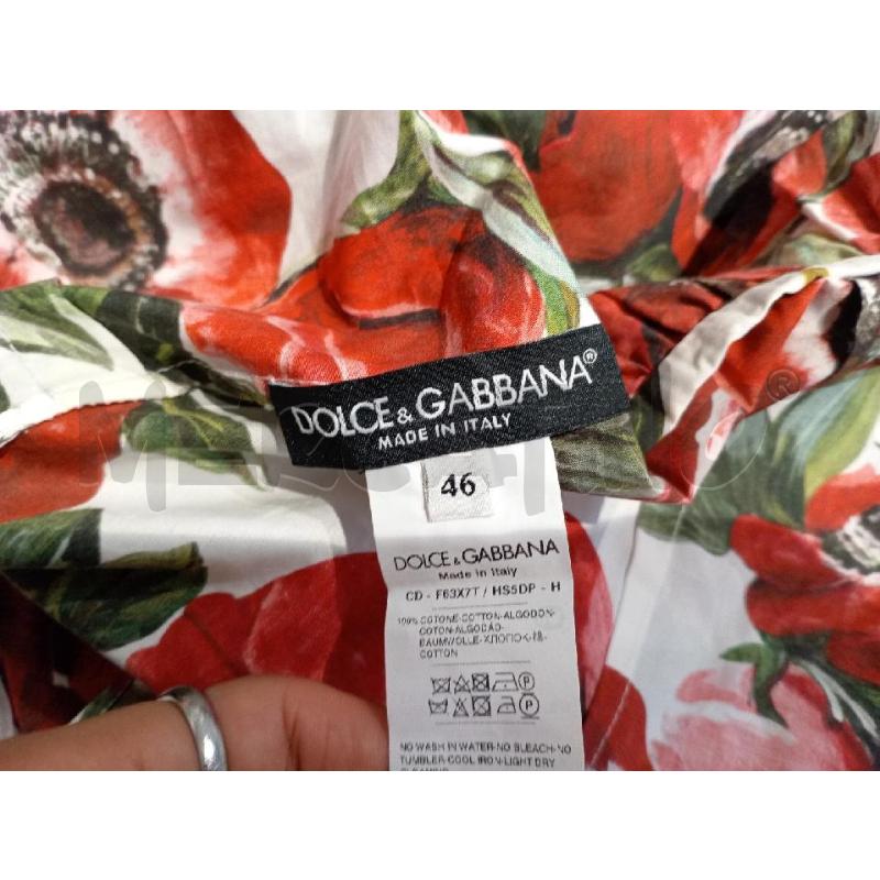 VESTITO DONNA DOLCE & GABBANA BIANCO ROSE ROSSE | Mercatino dell'Usato Moncalieri bengasi 5