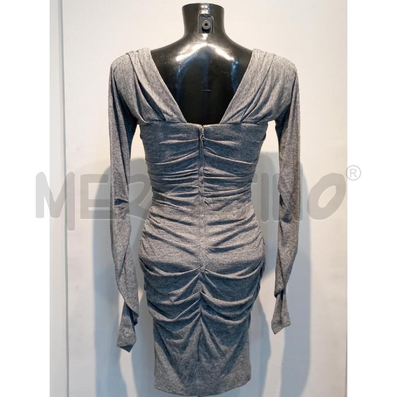 VESTITO DONNA DOLCE & GABBANA GRIGIO TUBINO ARRICCIATO | Mercatino dell'Usato Moncalieri bengasi 2