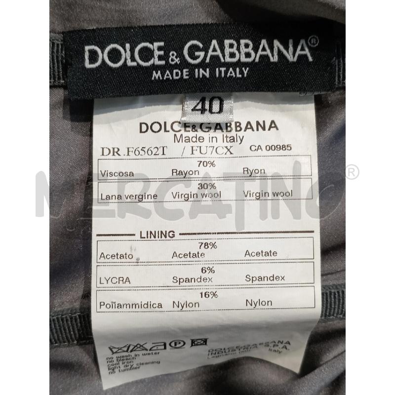 VESTITO DONNA DOLCE & GABBANA GRIGIO TUBINO ARRICCIATO | Mercatino dell'Usato Moncalieri bengasi 5
