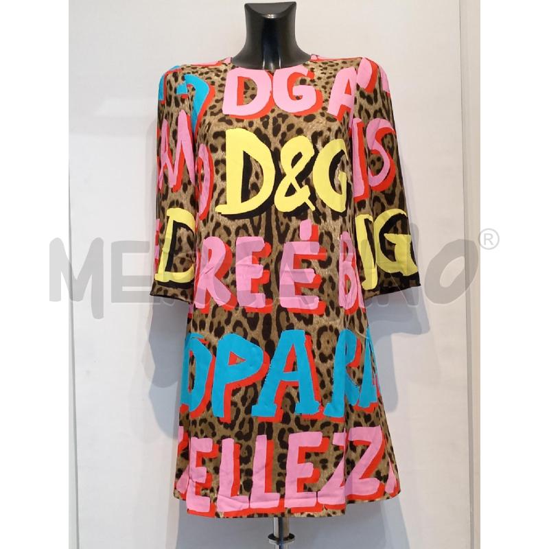 VESTITO DONNA DOLCE & GABBANA LEOPARDATO CON SCRITTE | Mercatino dell'Usato Moncalieri bengasi 1