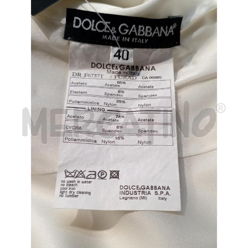 VESTITO DONNA D&G BIANCO TUBINO RASO | Mercatino dell'Usato Moncalieri bengasi 5