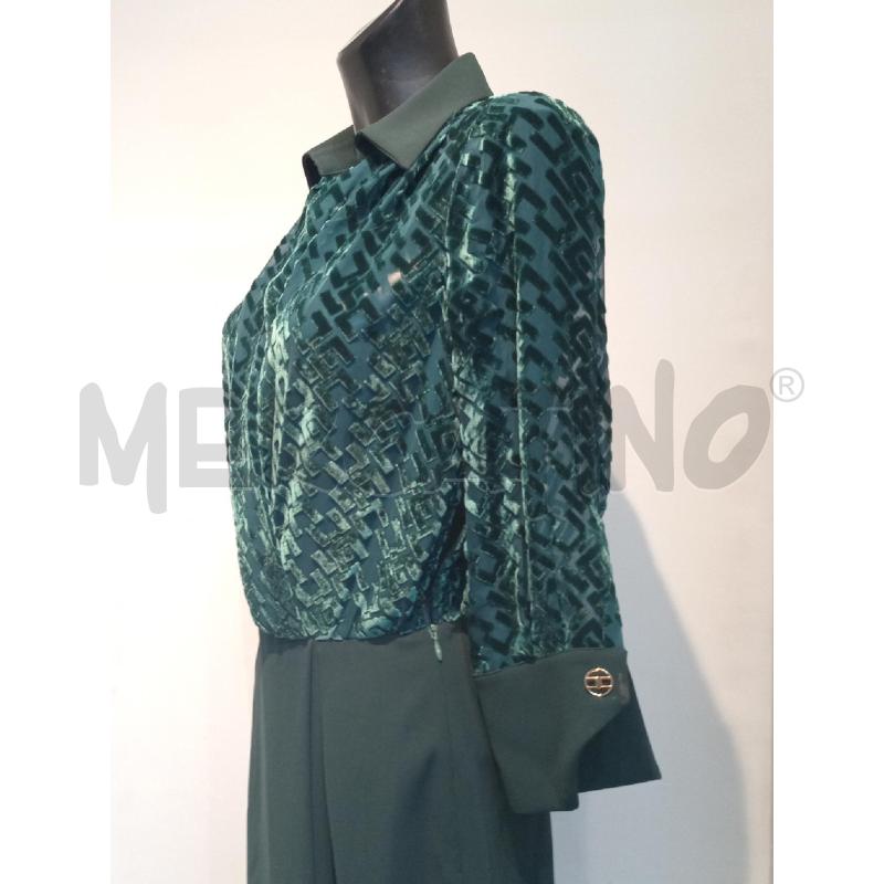 VESTITO DONNA ELISABETTA FRANCHI VERDE DOPPIO TESSUTO | Mercatino dell'Usato Moncalieri bengasi 3