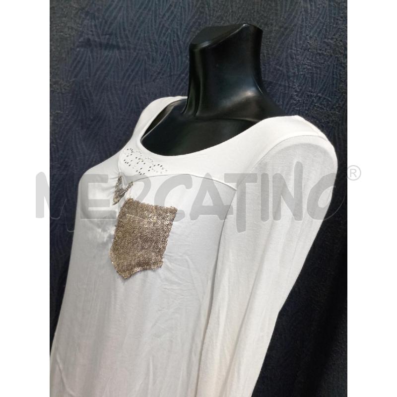 VESTITO DONNA ELISA CAVALLETTI BIANCA INSERTO PAILLETTES | Mercatino dell'Usato Moncalieri bengasi 4