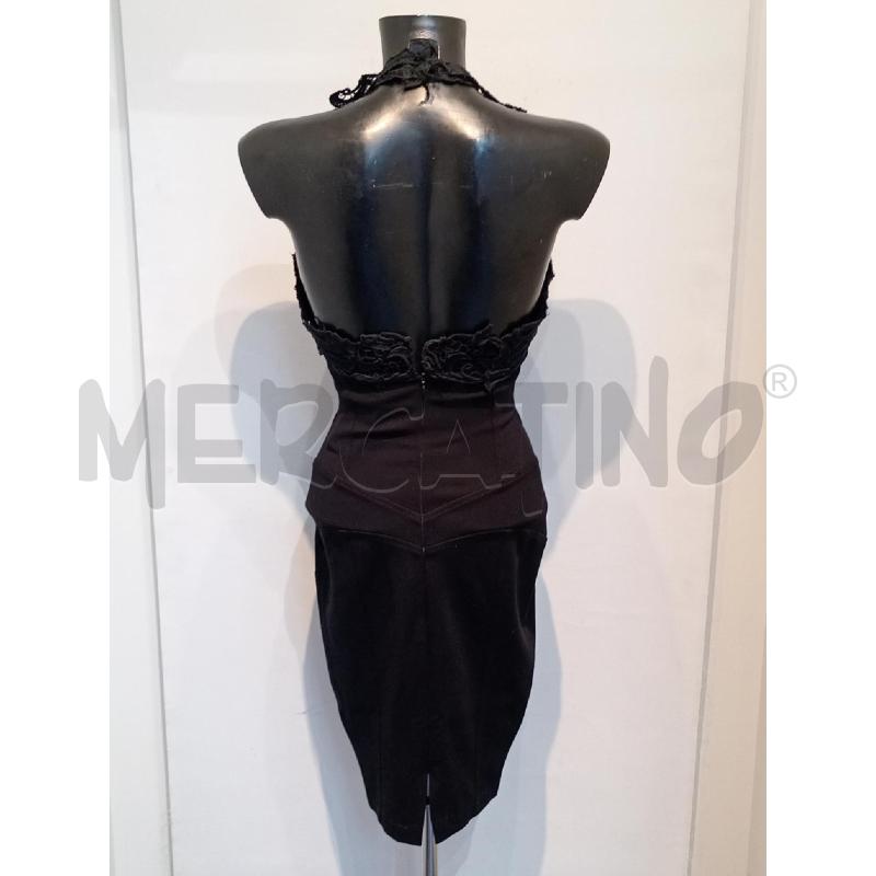 VESTITO DONNA ERMANNO SCERVINO NERO TUBINO CON INSERTO SCOLLO PIZZO | Mercatino dell'Usato Moncalieri bengasi 2