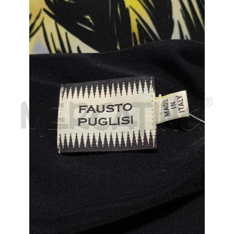 VESTITO DONNA FLAVIO PUGLISI NERO CON FANTASIA PALME | Mercatino dell'Usato Moncalieri bengasi 5