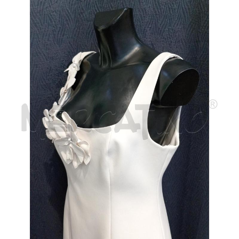 VESTITO DONNA FOREVER NEW BIANCO CON INSERTI FIORI SPALLA | Mercatino dell'Usato Moncalieri bengasi 3