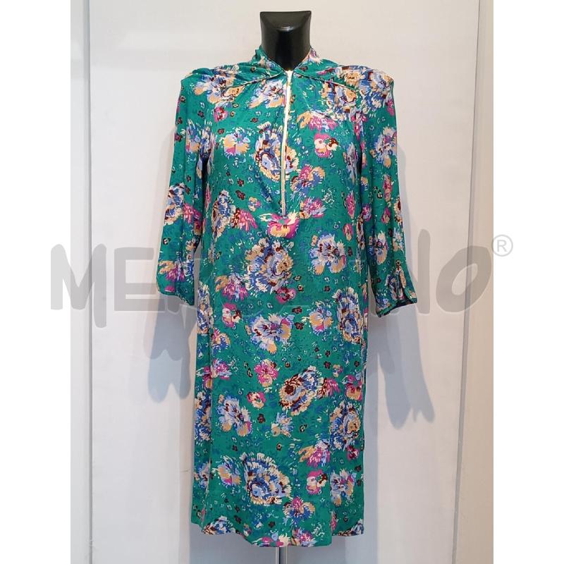VESTITO DONNA GERARD DAREL VERDE CON FIORI COLORATI CON ZIP  | Mercatino dell'Usato Moncalieri bengasi 1