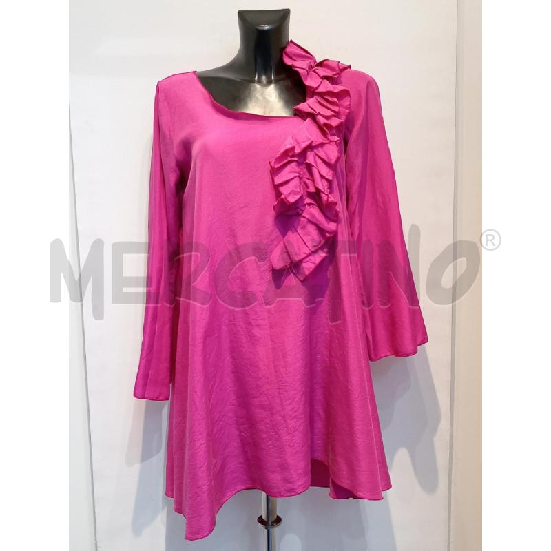 VESTITO DONNA GRAZIA'LLIANI FUCSIA SETA CON BALZA | Mercatino dell'Usato Moncalieri bengasi 1