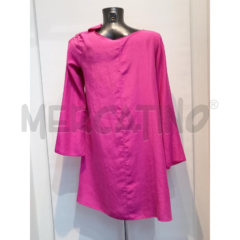 VESTITO DONNA GRAZIA'LLIANI FUCSIA SETA CON BALZA | Mercatino dell'Usato Moncalieri bengasi 2