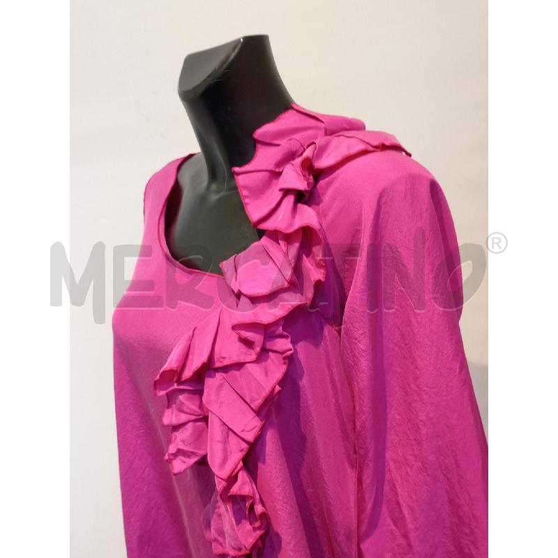 VESTITO DONNA GRAZIA'LLIANI FUCSIA SETA CON BALZA | Mercatino dell'Usato Moncalieri bengasi 3