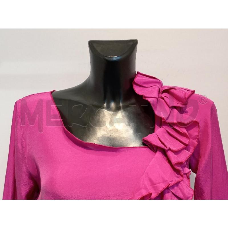 VESTITO DONNA GRAZIA'LLIANI FUCSIA SETA CON BALZA | Mercatino dell'Usato Moncalieri bengasi 4