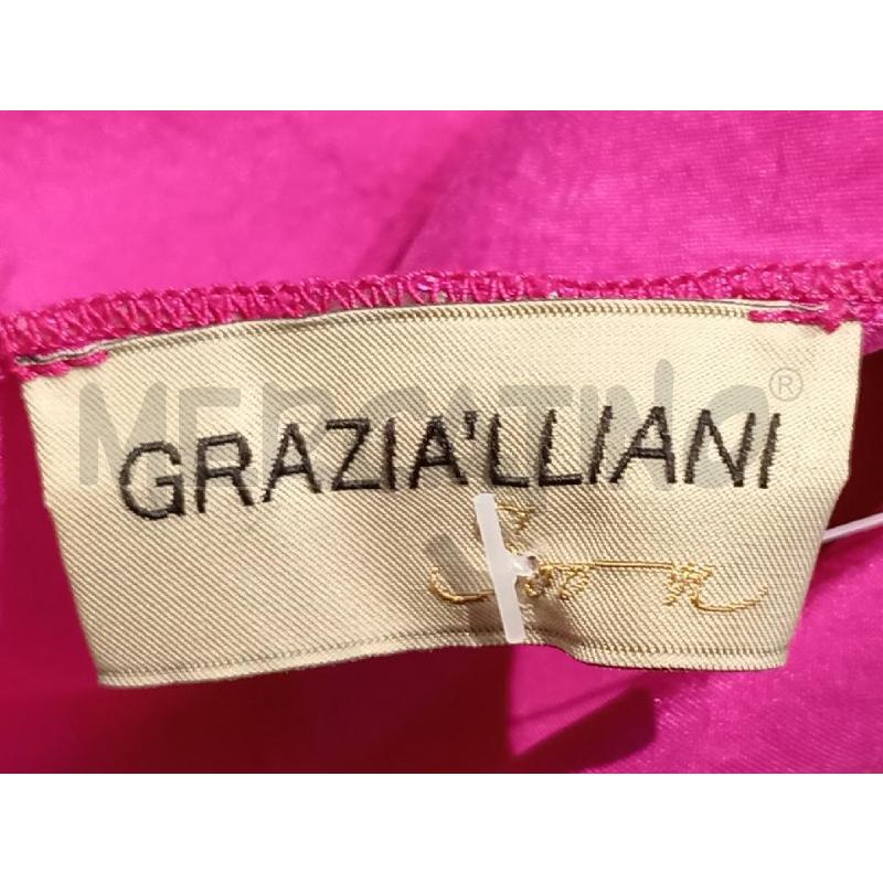 VESTITO DONNA GRAZIA'LLIANI FUCSIA SETA CON BALZA | Mercatino dell'Usato Moncalieri bengasi 5