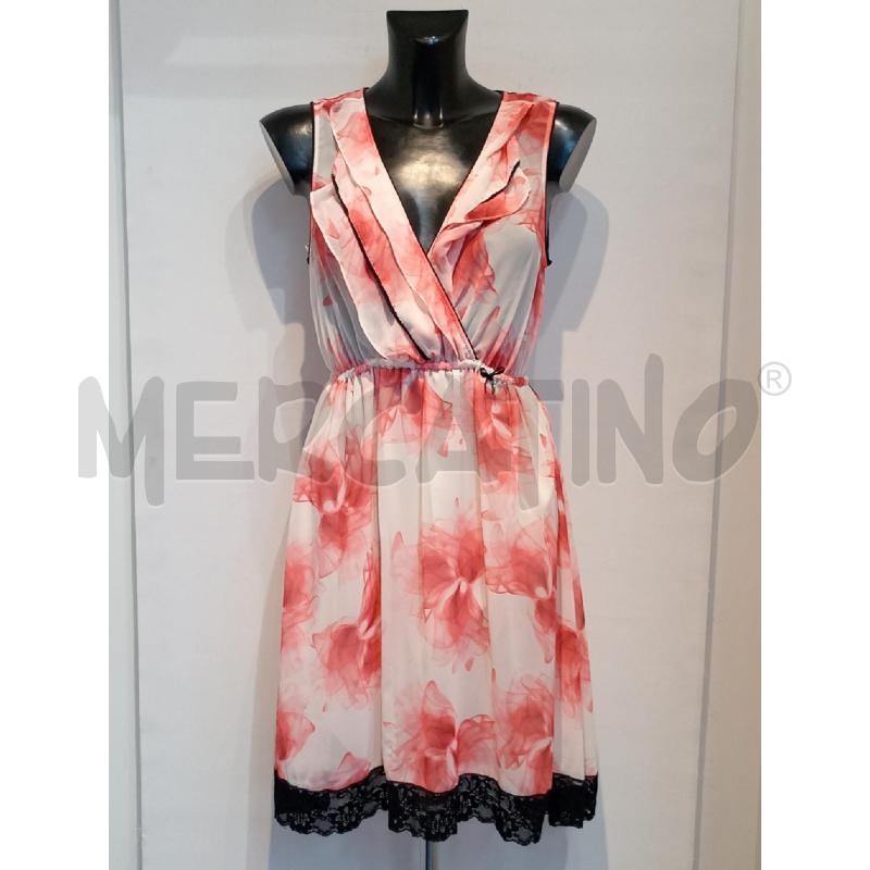 VESTITO DONNA GUESS BIANCO NROSA BORDO PIZZO NERO | Mercatino dell'Usato Moncalieri bengasi 1