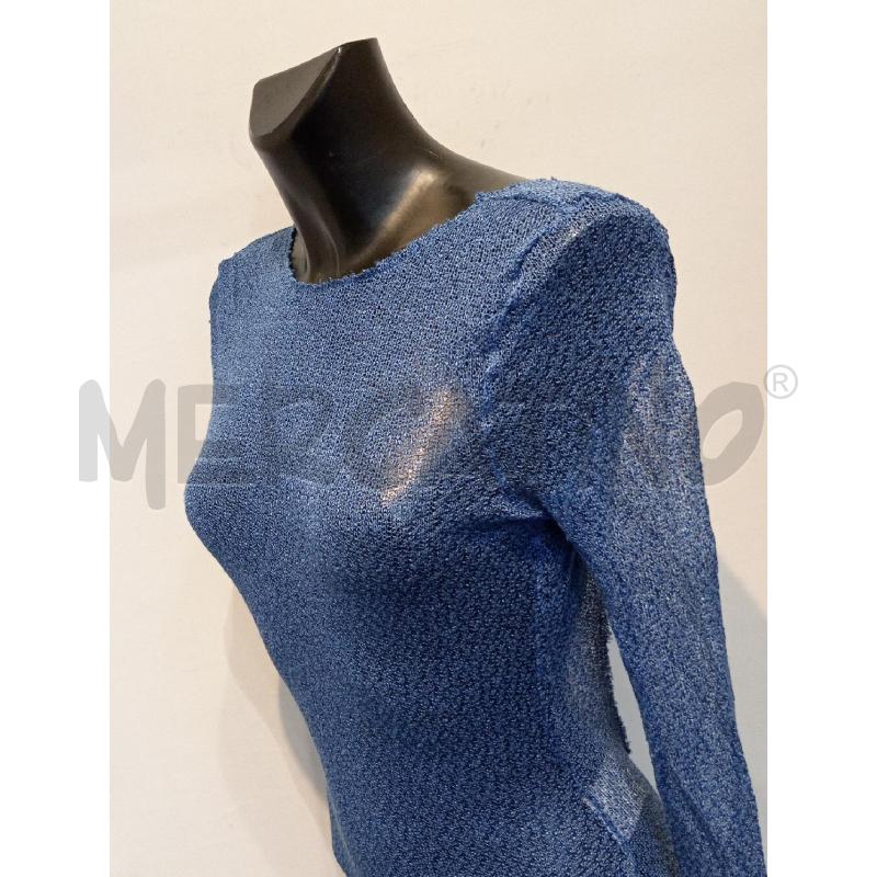 VESTITO DONNA HALI AZZURRO LUNGO TRASPARENTE MISTO SETA | Mercatino dell'Usato Moncalieri bengasi 3