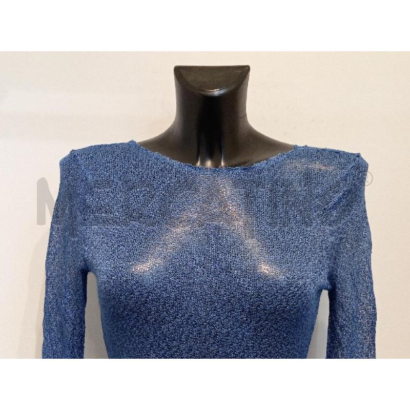 VESTITO DONNA HALI AZZURRO LUNGO TRASPARENTE MISTO SETA | Mercatino dell'Usato Moncalieri bengasi 4