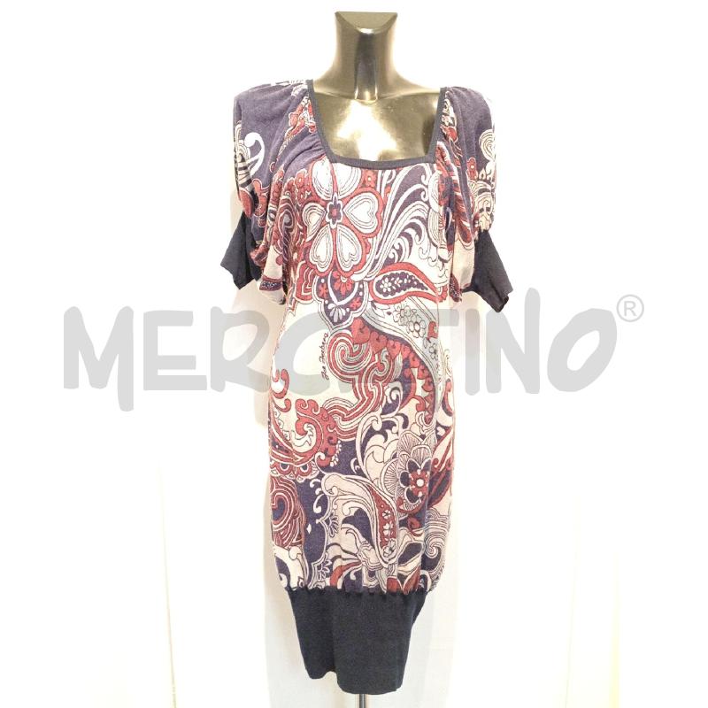 VESTITO DONNA ICE ICEBERG BLU FANTASIA GRIGIA E ROSSO  | Mercatino dell'Usato Moncalieri bengasi 1