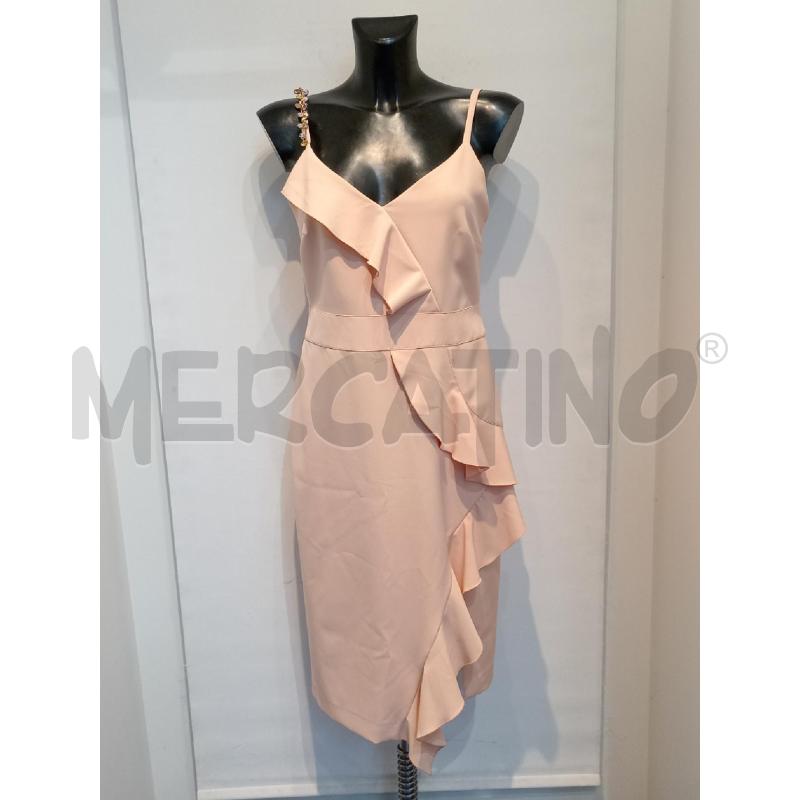 VESTITO DONNA KOKKA ROSA CON PARTICOLARE GIOIELLO SPALLINE | Mercatino dell'Usato Moncalieri bengasi 1