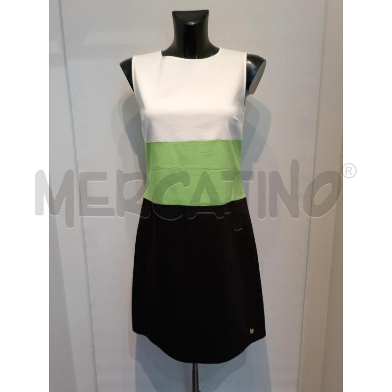 VESTITO DONNA LINEACINQUE TUBINO BIANCO VERDE NERO | Mercatino dell'Usato Moncalieri bengasi 1