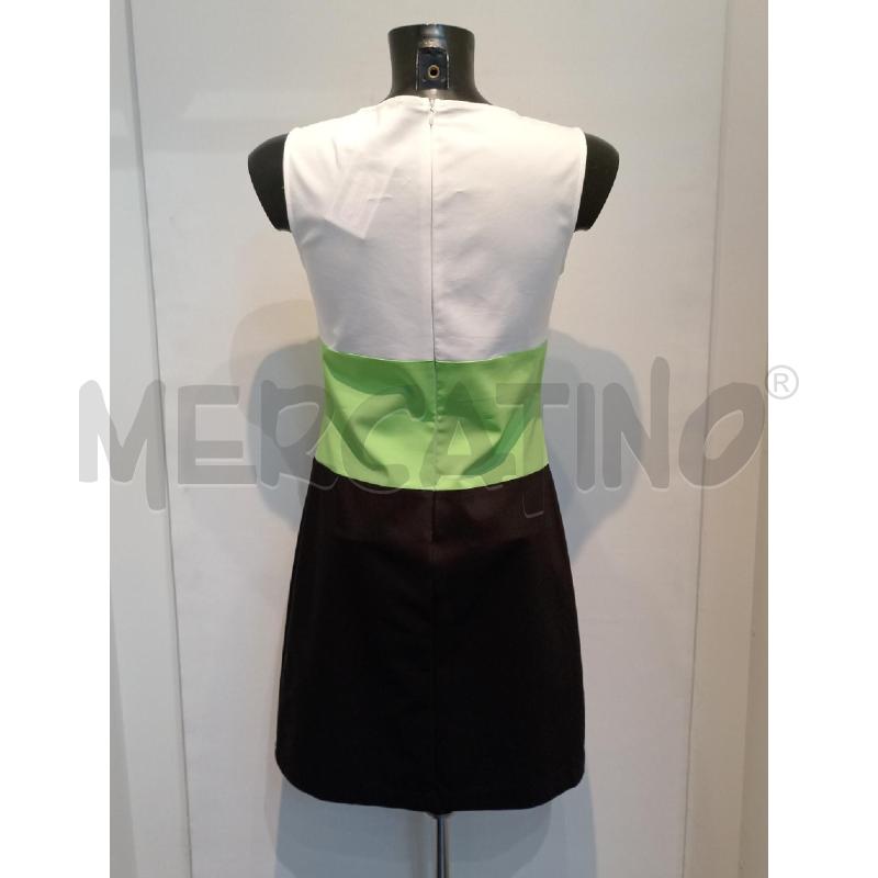 VESTITO DONNA LINEACINQUE TUBINO BIANCO VERDE NERO | Mercatino dell'Usato Moncalieri bengasi 2