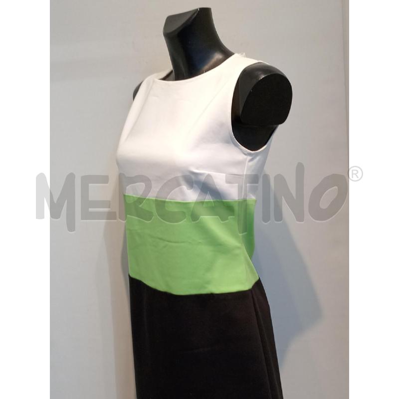 VESTITO DONNA LINEACINQUE TUBINO BIANCO VERDE NERO | Mercatino dell'Usato Moncalieri bengasi 3