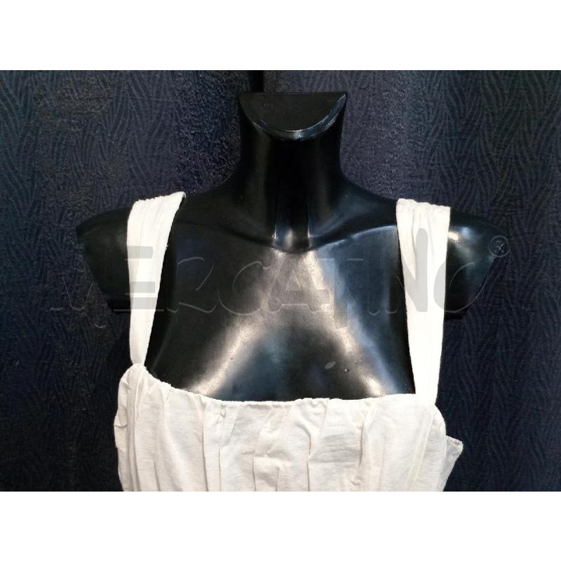 VESTITO DONNA LINEN BLEND BIANCO FIORI LINO SVASATO | Mercatino dell'Usato Moncalieri bengasi 4