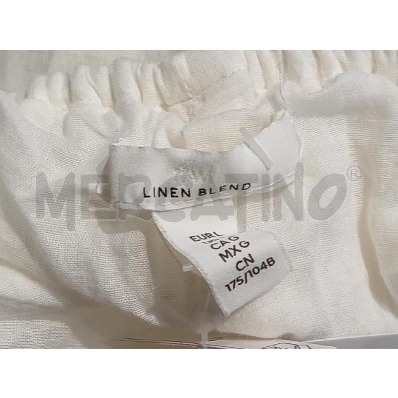 VESTITO DONNA LINEN BLEND BIANCO FIORI LINO SVASATO | Mercatino dell'Usato Moncalieri bengasi 5