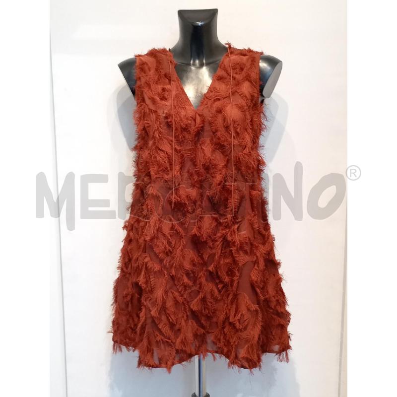 VESTITO DONNA LOS ANGELES ATELIER MARRONE SFRANGIATO SMANICATO | Mercatino dell'Usato Moncalieri bengasi 1