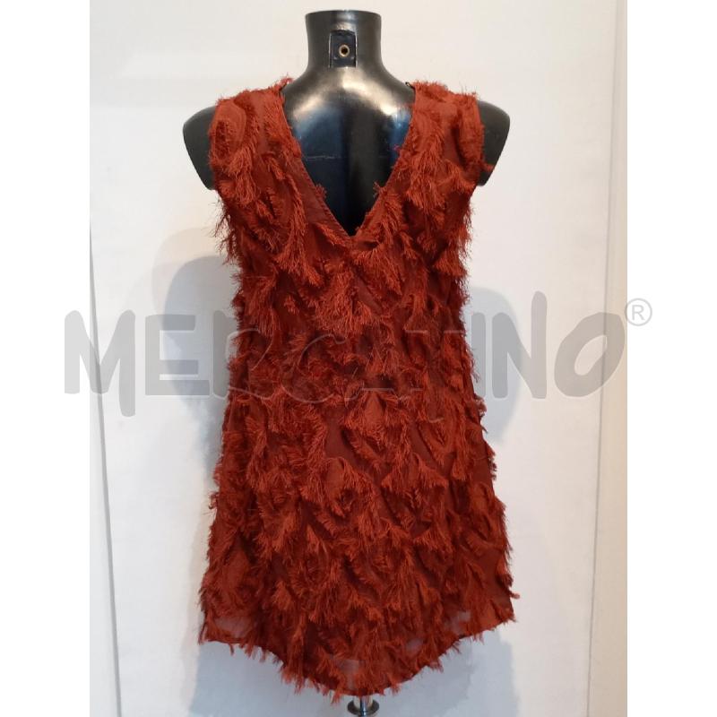 VESTITO DONNA LOS ANGELES ATELIER MARRONE SFRANGIATO SMANICATO | Mercatino dell'Usato Moncalieri bengasi 2