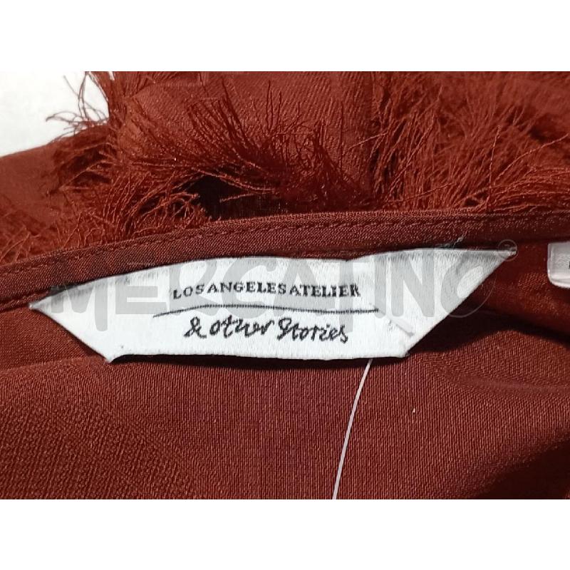 VESTITO DONNA LOS ANGELES ATELIER MARRONE SFRANGIATO SMANICATO | Mercatino dell'Usato Moncalieri bengasi 4