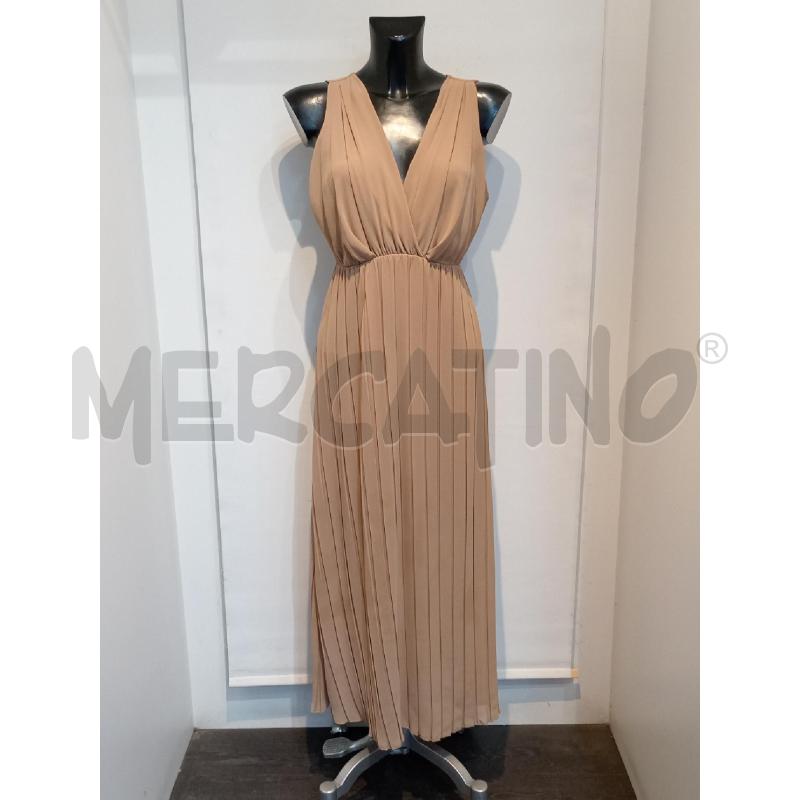 VESTITO DONNA LUMINA BEIGE PLISSETTATO | Mercatino dell'Usato Moncalieri bengasi 1