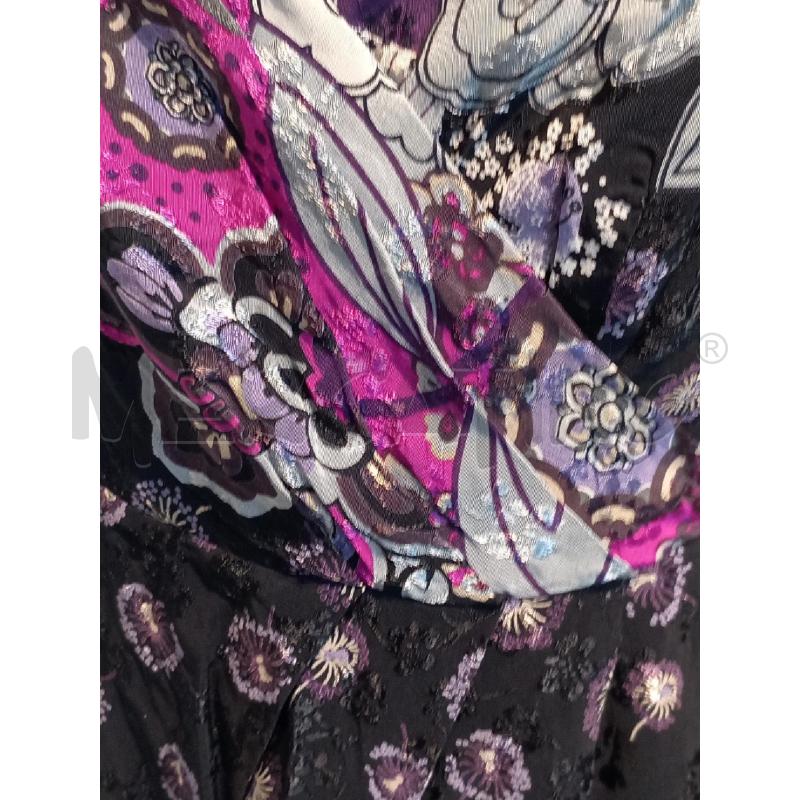 VESTITO DONNA MANGO NERO FIORI VIOLA | Mercatino dell'Usato Moncalieri bengasi 4