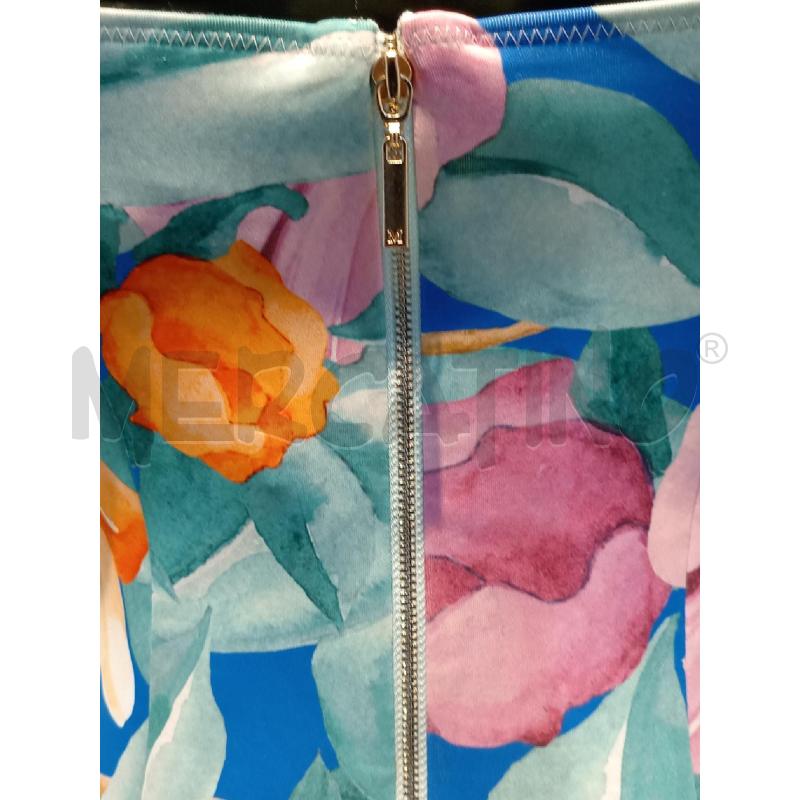 VESTITO DONNA MARCIANO SMANICATO CON FIORI E FOGLIE ROSA VERDE | Mercatino dell'Usato Moncalieri bengasi 4