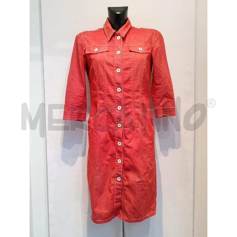 VESTITO DONNA MARELLA JEANS ROSSO INPUNTURE BIANCHE  | Mercatino dell'Usato Moncalieri bengasi 1
