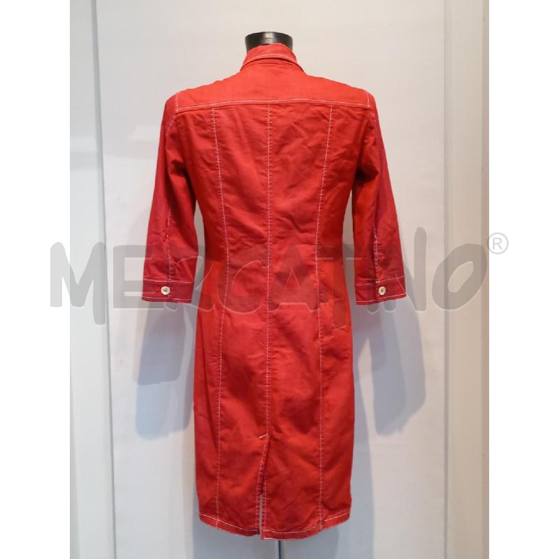 VESTITO DONNA MARELLA JEANS ROSSO INPUNTURE BIANCHE  | Mercatino dell'Usato Moncalieri bengasi 2