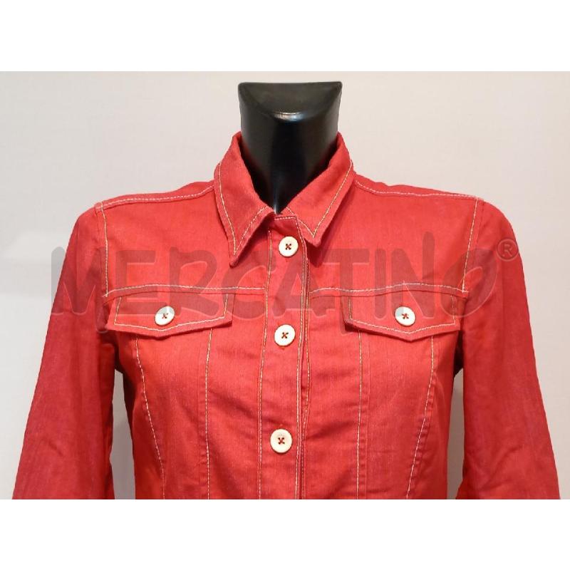 VESTITO DONNA MARELLA JEANS ROSSO INPUNTURE BIANCHE  | Mercatino dell'Usato Moncalieri bengasi 3