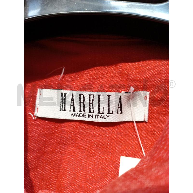 VESTITO DONNA MARELLA JEANS ROSSO INPUNTURE BIANCHE  | Mercatino dell'Usato Moncalieri bengasi 5