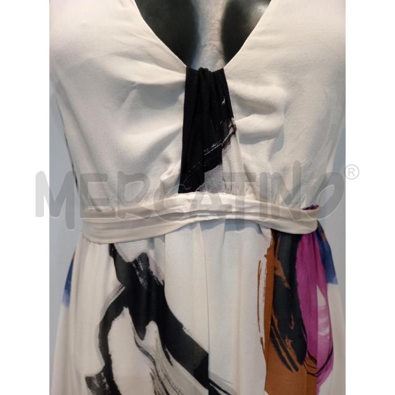 VESTITO DONNA MARIELLA ROSATI BIANCO FANTASIA NERO ROSA | Mercatino dell'Usato Moncalieri bengasi 3