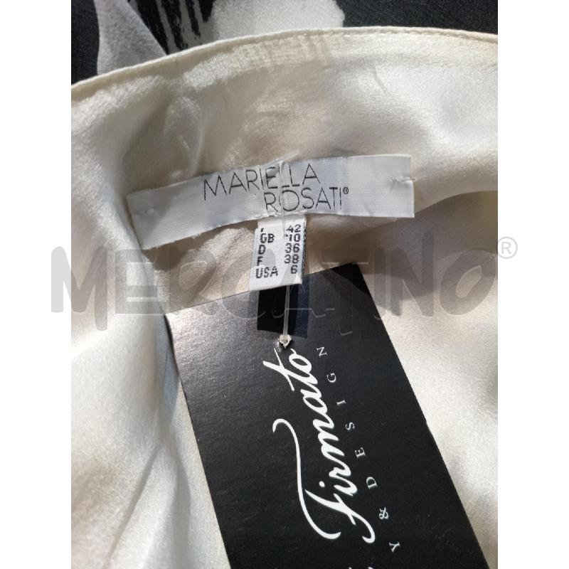 VESTITO DONNA MARIELLA ROSATI BIANCO FANTASIA NERO ROSA | Mercatino dell'Usato Moncalieri bengasi 5