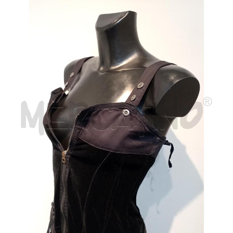 VESTITO DONNA MARITH.E FRANCOIS GIRBAUD NERO DOPPIO TESSUTO CON CINTURA CHIUSURA ZIP   | Mercatino dell'Usato Moncalieri bengasi 3