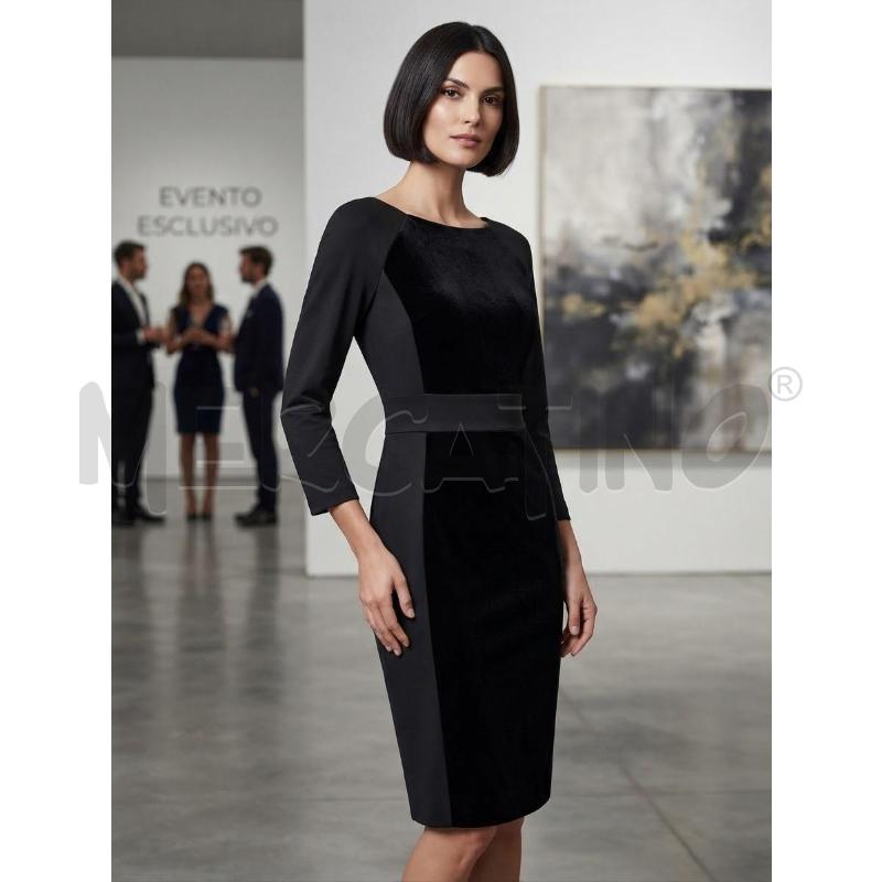 VESTITO DONNA MAX&CO NERO VELLUTO DOPPIO TESSUTO | Mercatino dell'Usato Moncalieri bengasi 1