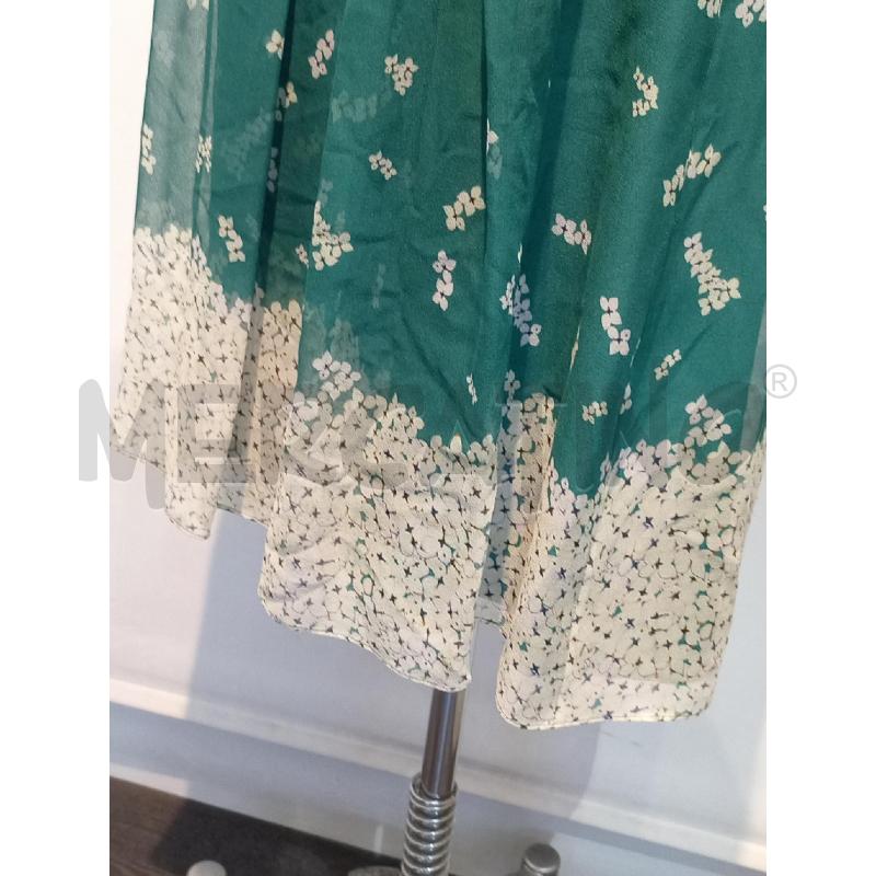 VESTITO DONNA MAX MARA BIANCO E VERDE CON FIORI ORTENSIA BIANCHI  | Mercatino dell'Usato Moncalieri bengasi 4