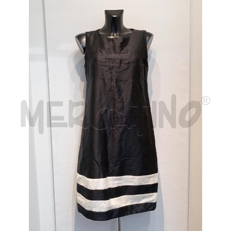 VESTITO DONNA MAX MARA NERO RIGA BIANCA | Mercatino dell'Usato Moncalieri bengasi 1
