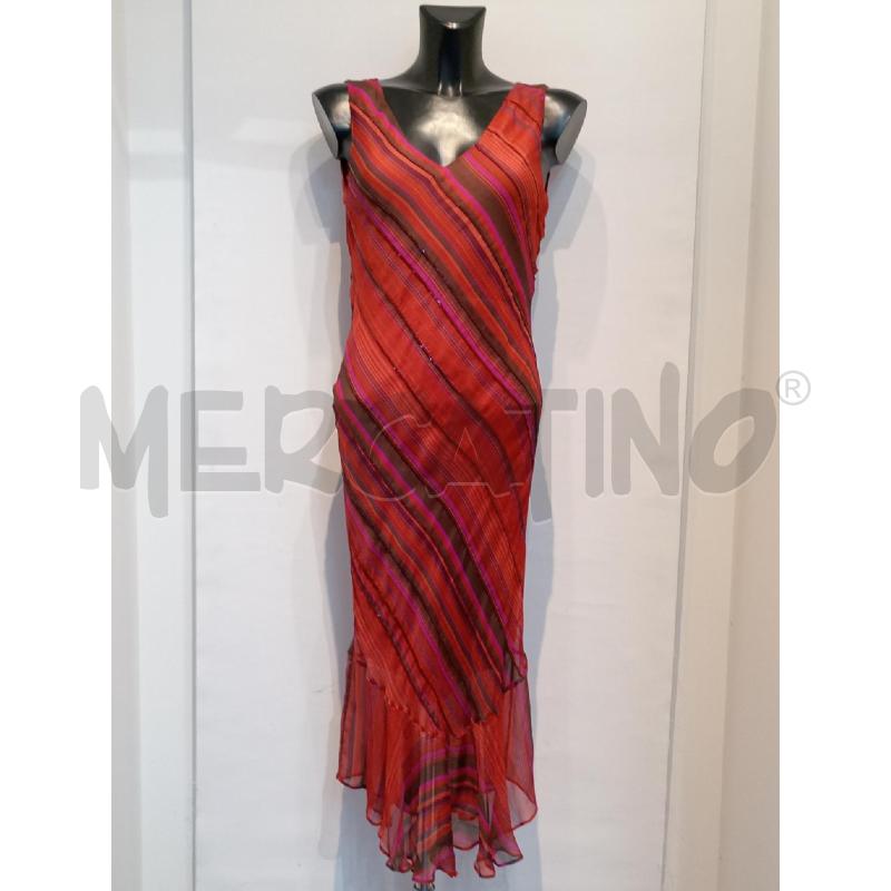 VESTITO DONNA MAX & CO BORDEAUX INSERTI PAILLETTES LUNGO SETA  | Mercatino dell'Usato Moncalieri bengasi 1