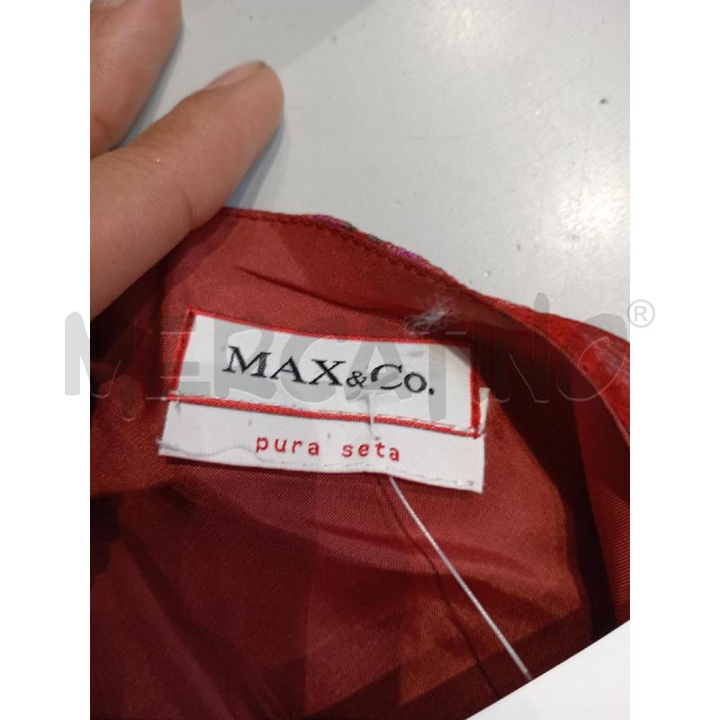 VESTITO DONNA MAX & CO BORDEAUX INSERTI PAILLETTES LUNGO SETA  | Mercatino dell'Usato Moncalieri bengasi 5