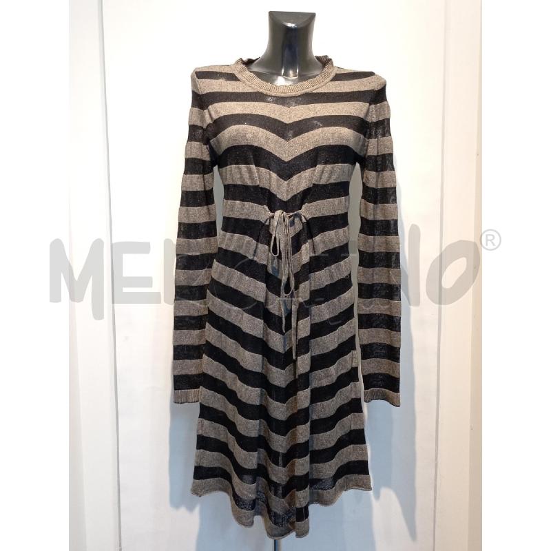 VESTITO DONNA MAX & CO MARRONE RIGHE NERE | Mercatino dell'Usato Moncalieri bengasi 1
